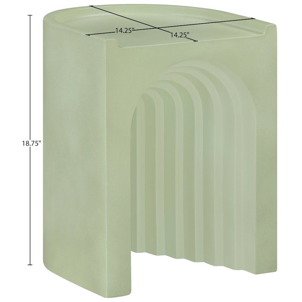 Avenda Green Concrete Indoor/Outdoor End Table. Picture 9