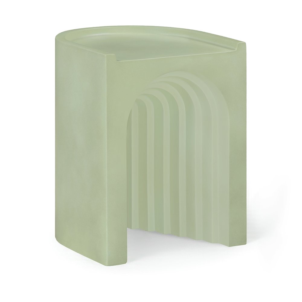 Avenda Green Concrete Indoor/Outdoor End Table. Picture 1