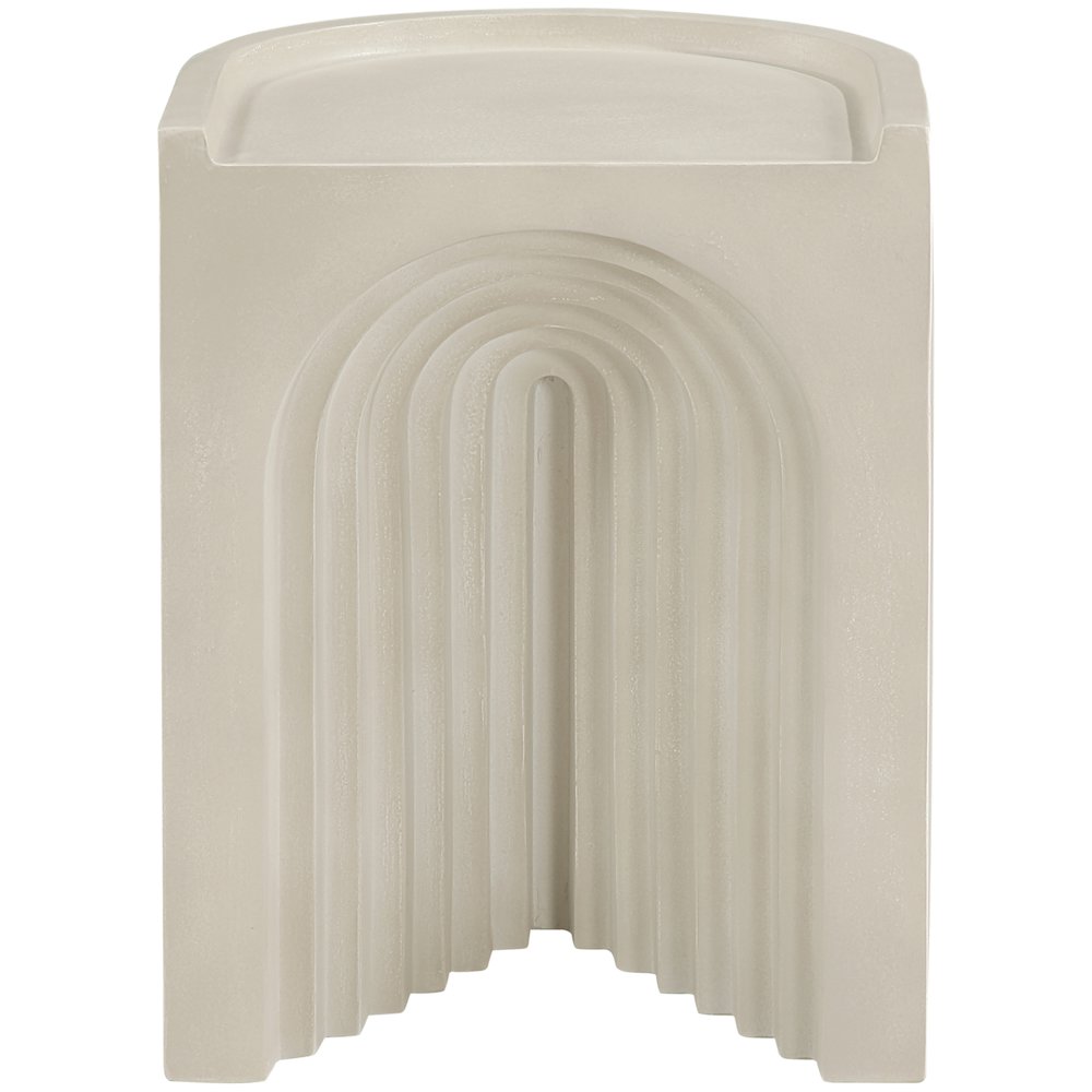 Avenda Beige Concrete Indoor/Outdoor End Table. Picture 2