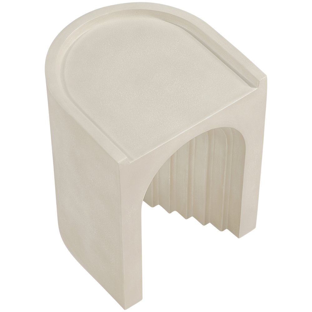 Avenda Beige Concrete Indoor/Outdoor End Table. Picture 4