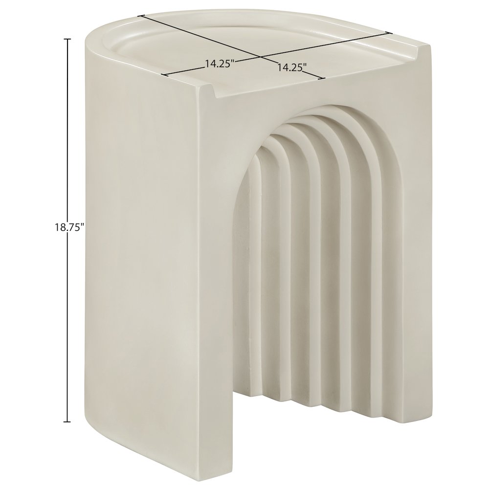 Avenda Taupe Concrete Indoor/Outdoor End Table. Picture 9