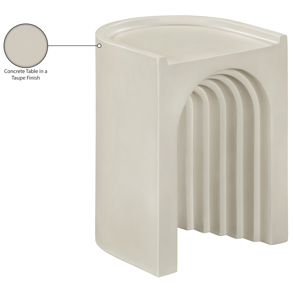 Avenda Taupe Concrete Indoor/Outdoor End Table. Picture 10