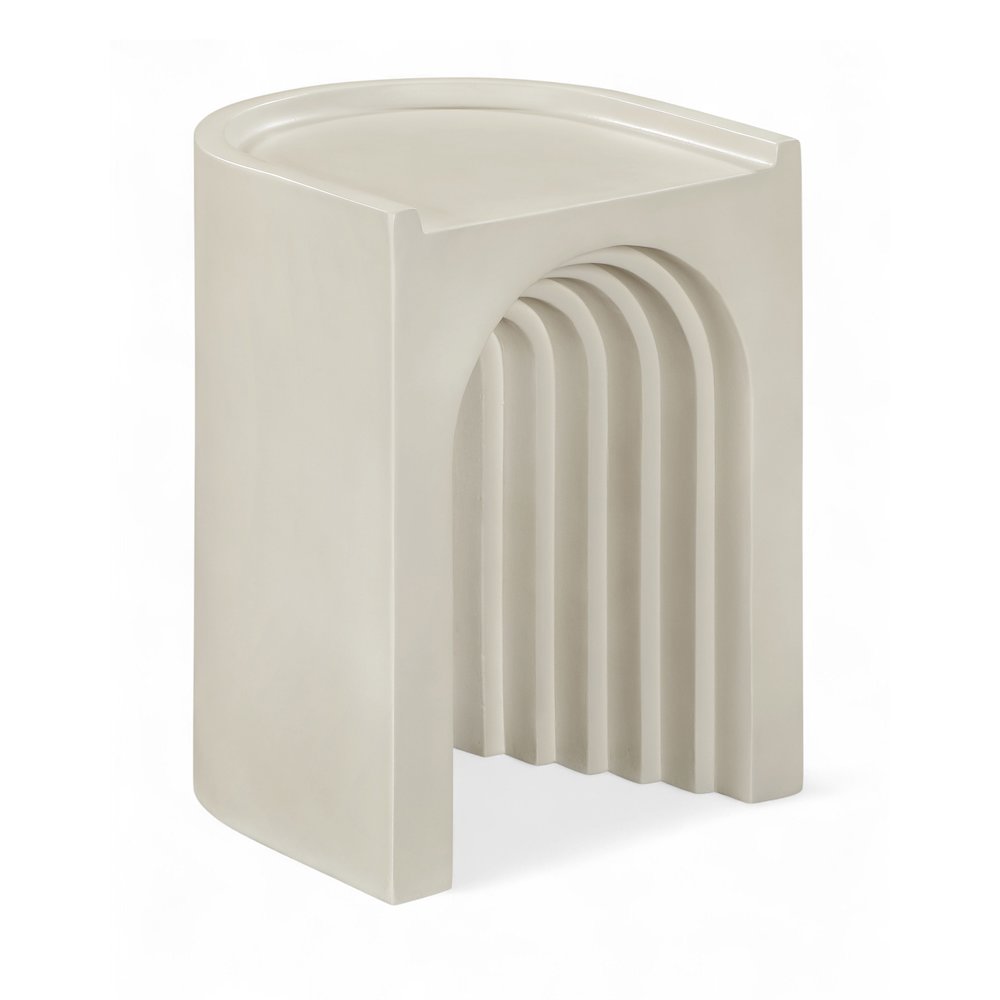 Avenda Taupe Concrete Indoor/Outdoor End Table. Picture 1