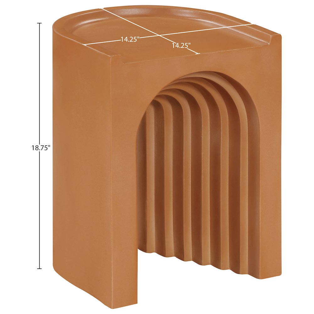 Avenda Terracotta Concrete Indoor/Outdoor End Table. Picture 9