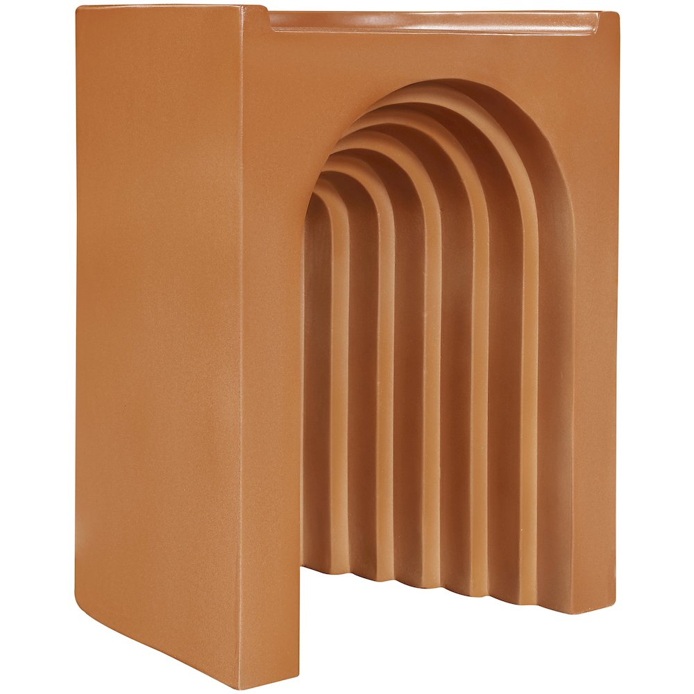 Avenda Terracotta Concrete Indoor/Outdoor End Table. Picture 5