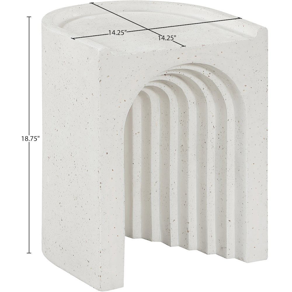 Avenda Terrazzo Concrete Indoor/Outdoor End Table. Picture 9