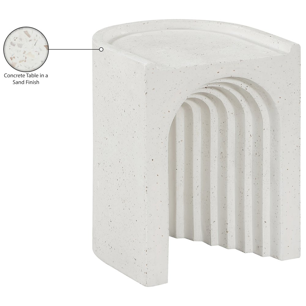 Avenda Terrazzo Concrete Indoor/Outdoor End Table. Picture 10