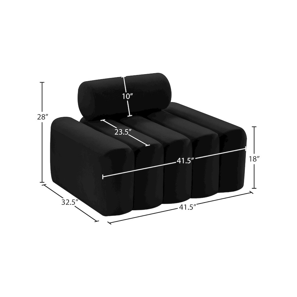 Melody Black Velvet Chair. Picture 11