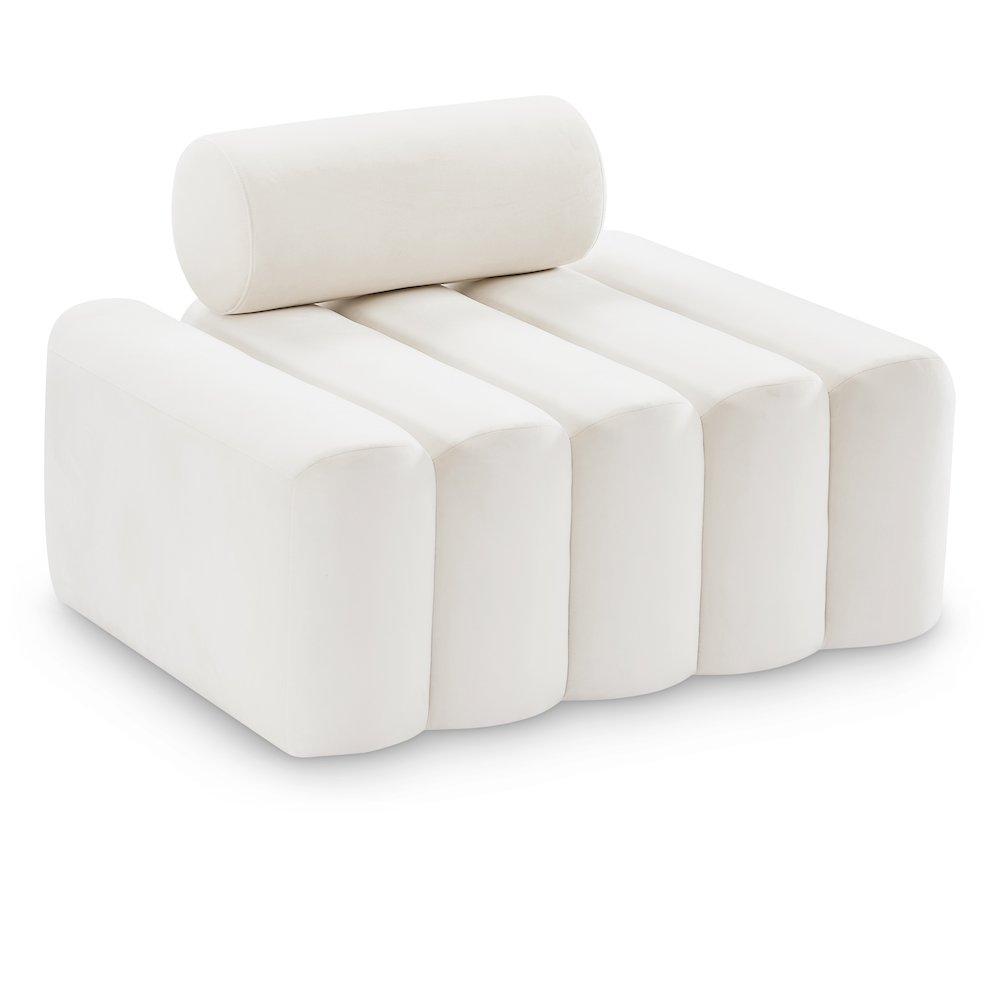 Melody Cream Velvet Chair. Picture 1