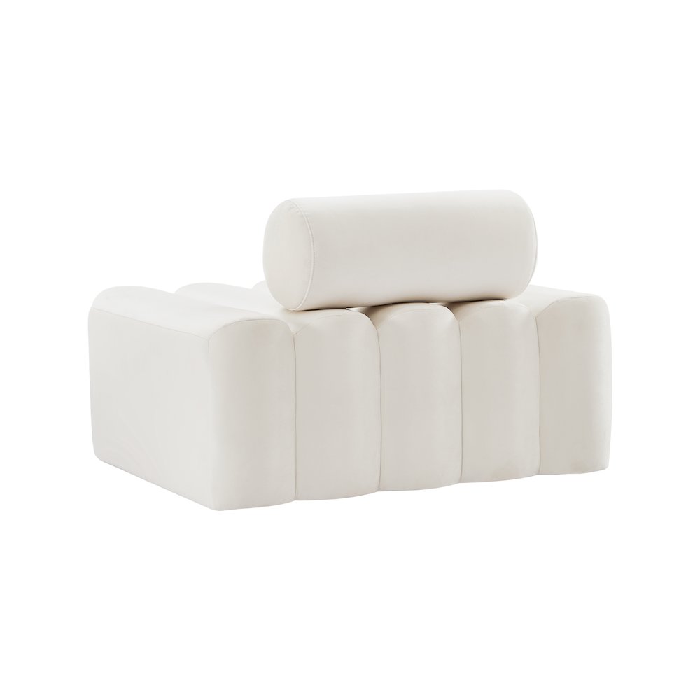 Melody Cream Velvet Chair. Picture 2