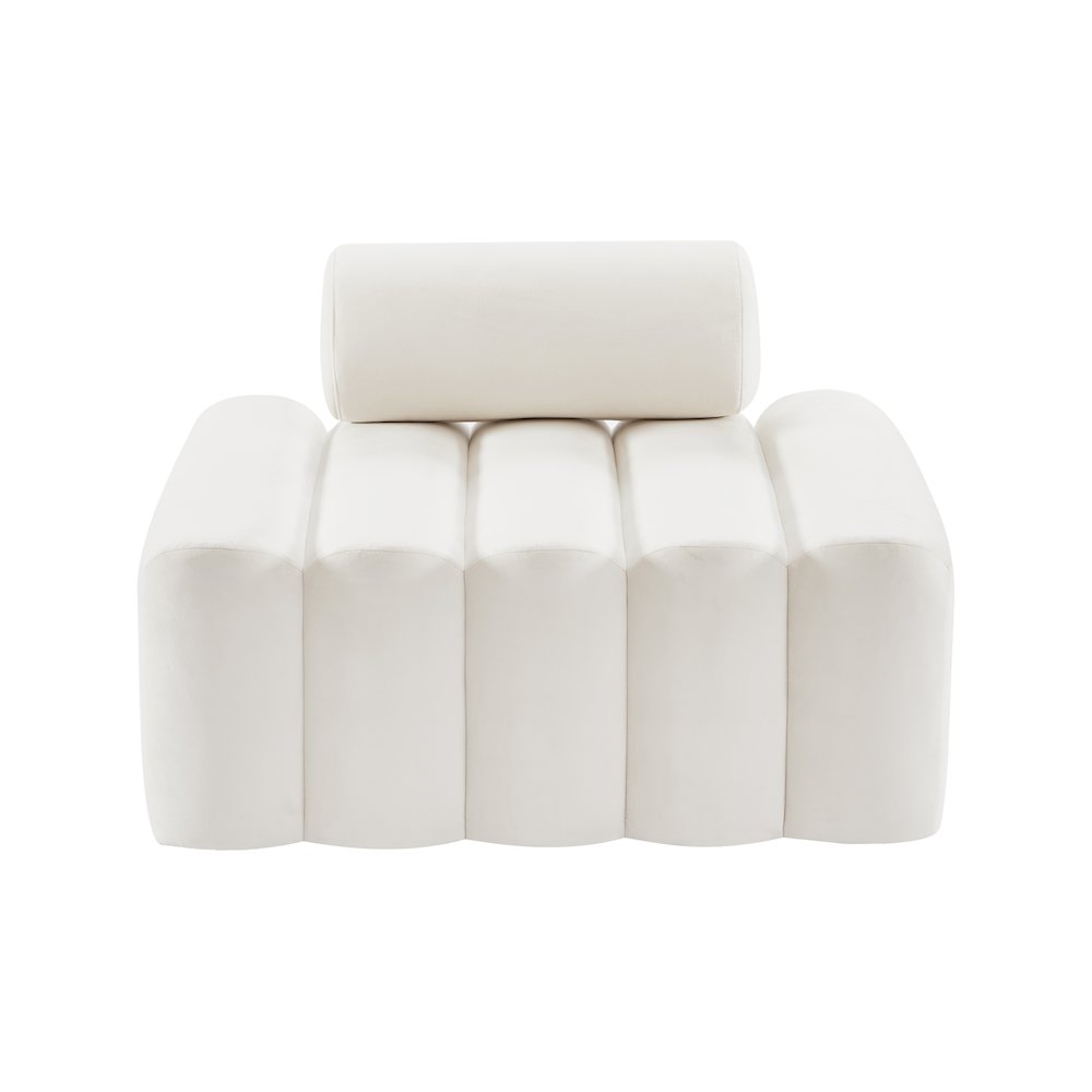 Melody Cream Velvet Chair. Picture 4