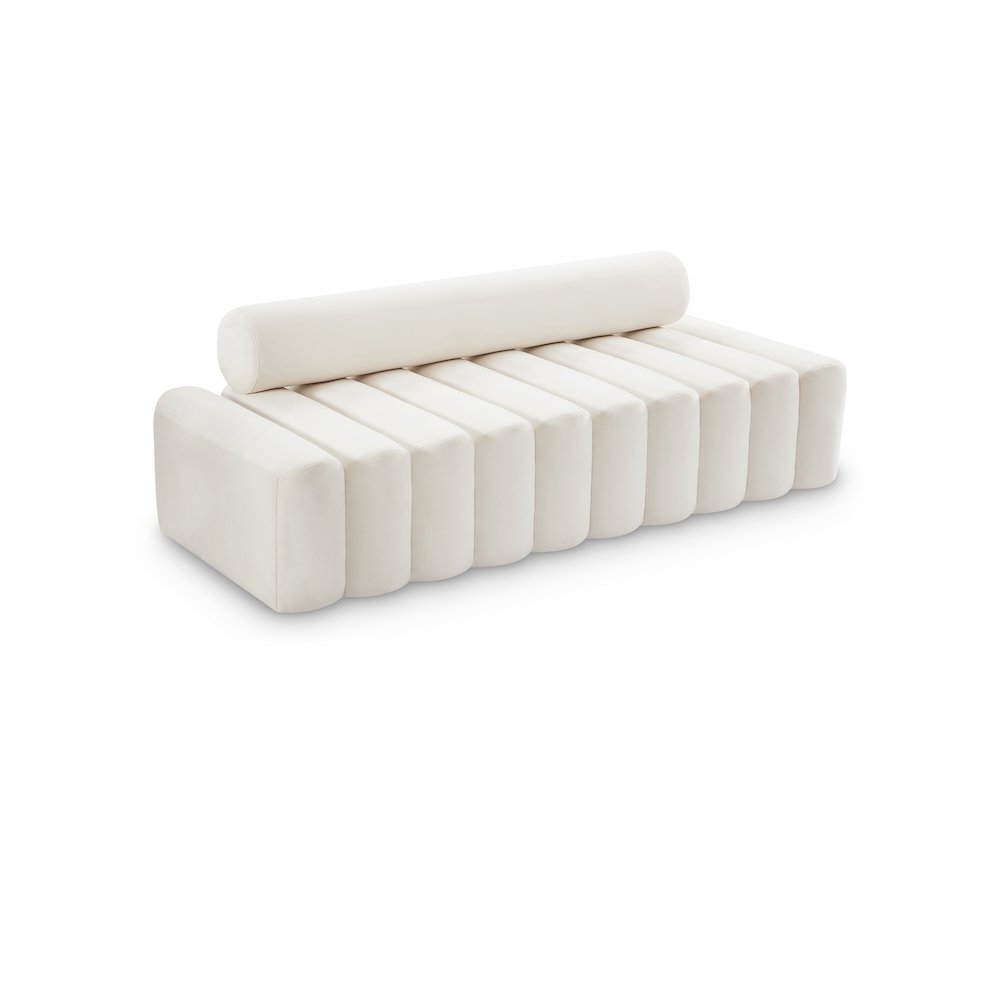 Melody Cream Velvet Sofa. Picture 1