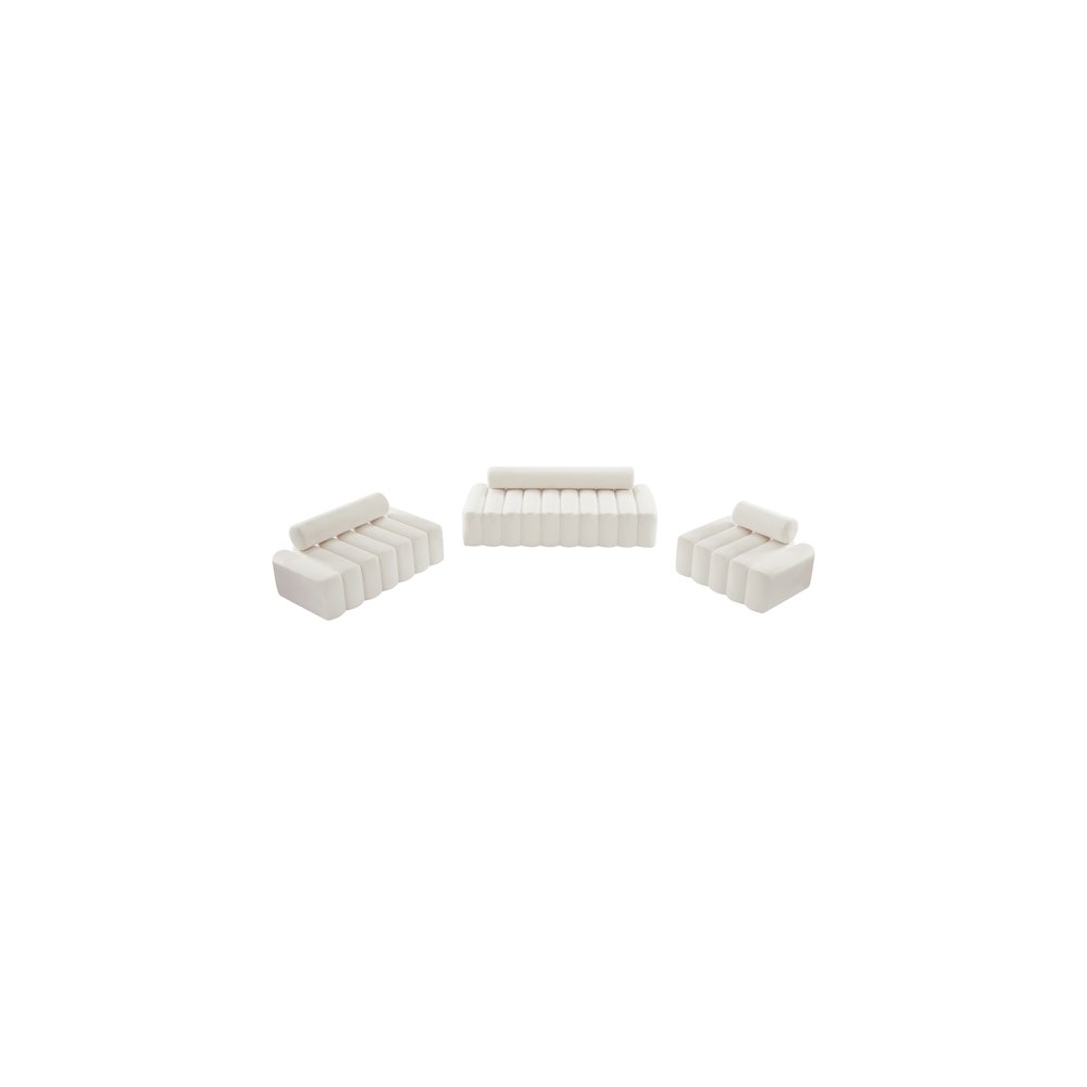 Melody Cream Velvet Sofa. Picture 10