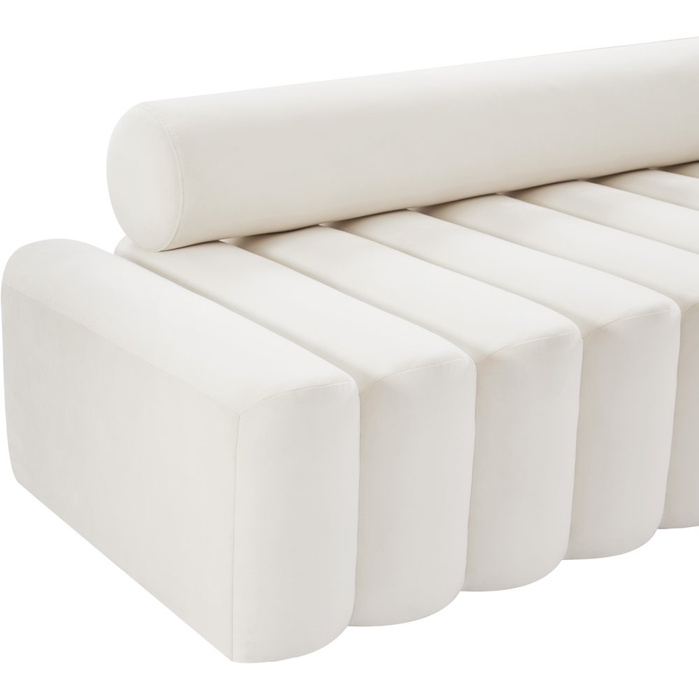 Melody Cream Velvet Sofa. Picture 5