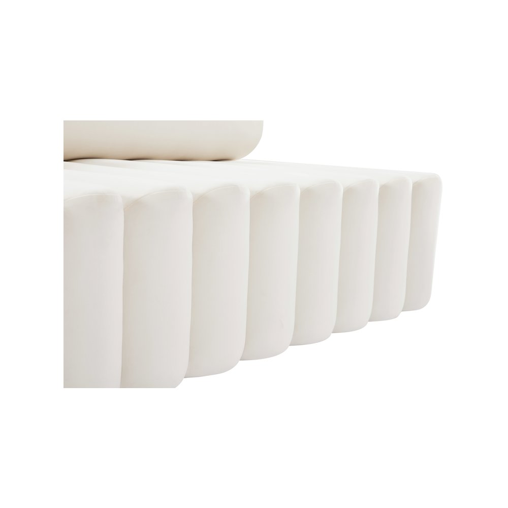 Melody Cream Velvet Sofa. Picture 7