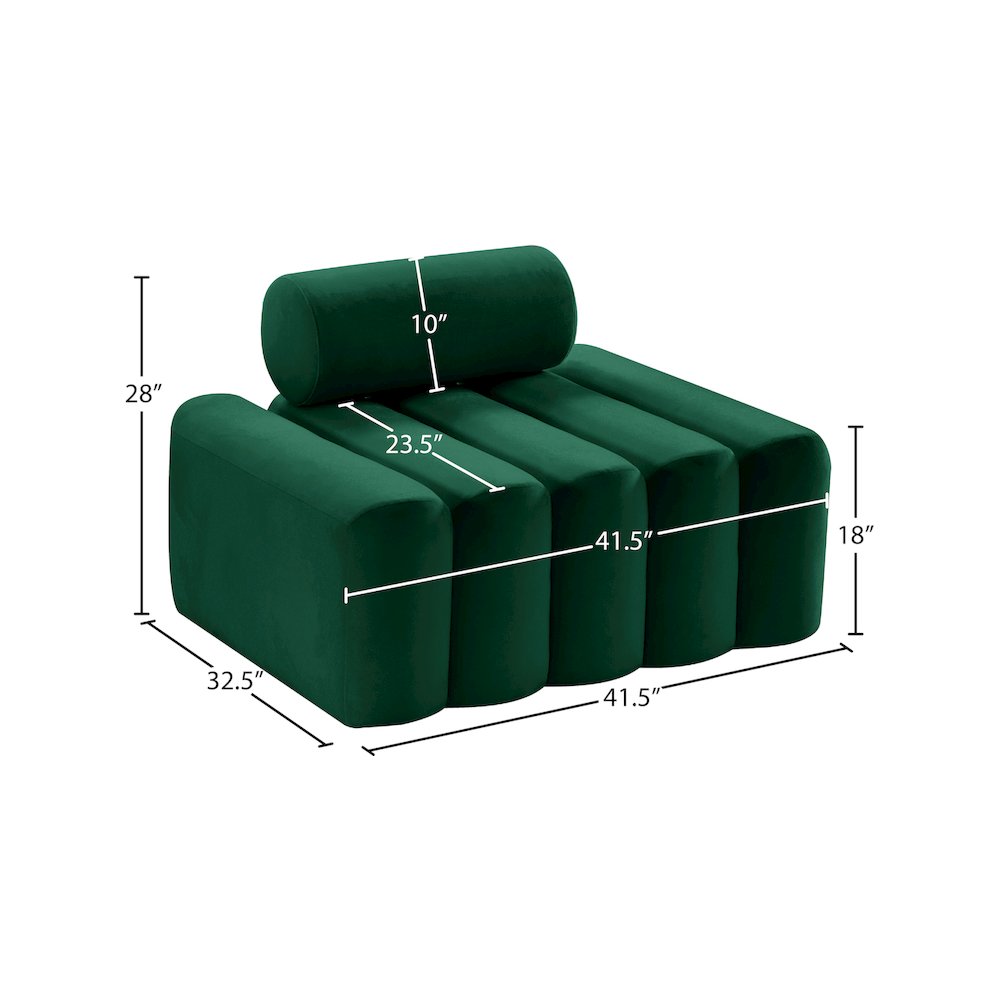 Melody Green Velvet Chair. Picture 11