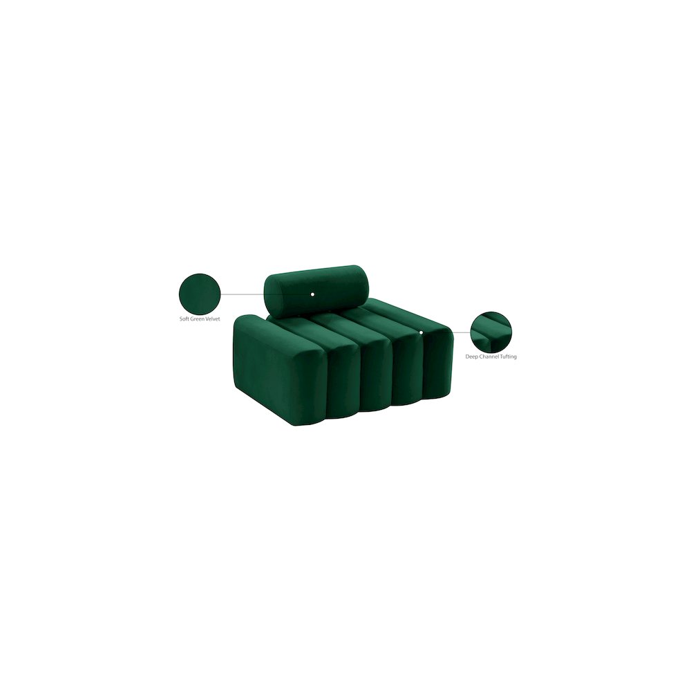 Melody Green Velvet Chair. Picture 12