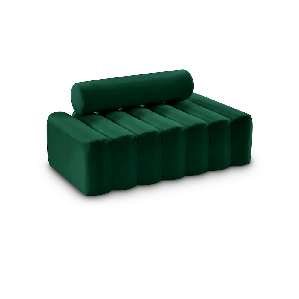 Melody Green Velvet Loveseat. Picture 1
