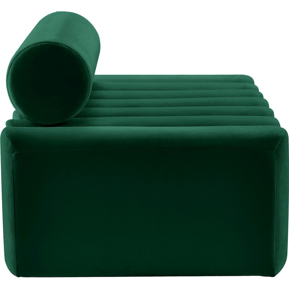 Melody Green Velvet Loveseat. Picture 3