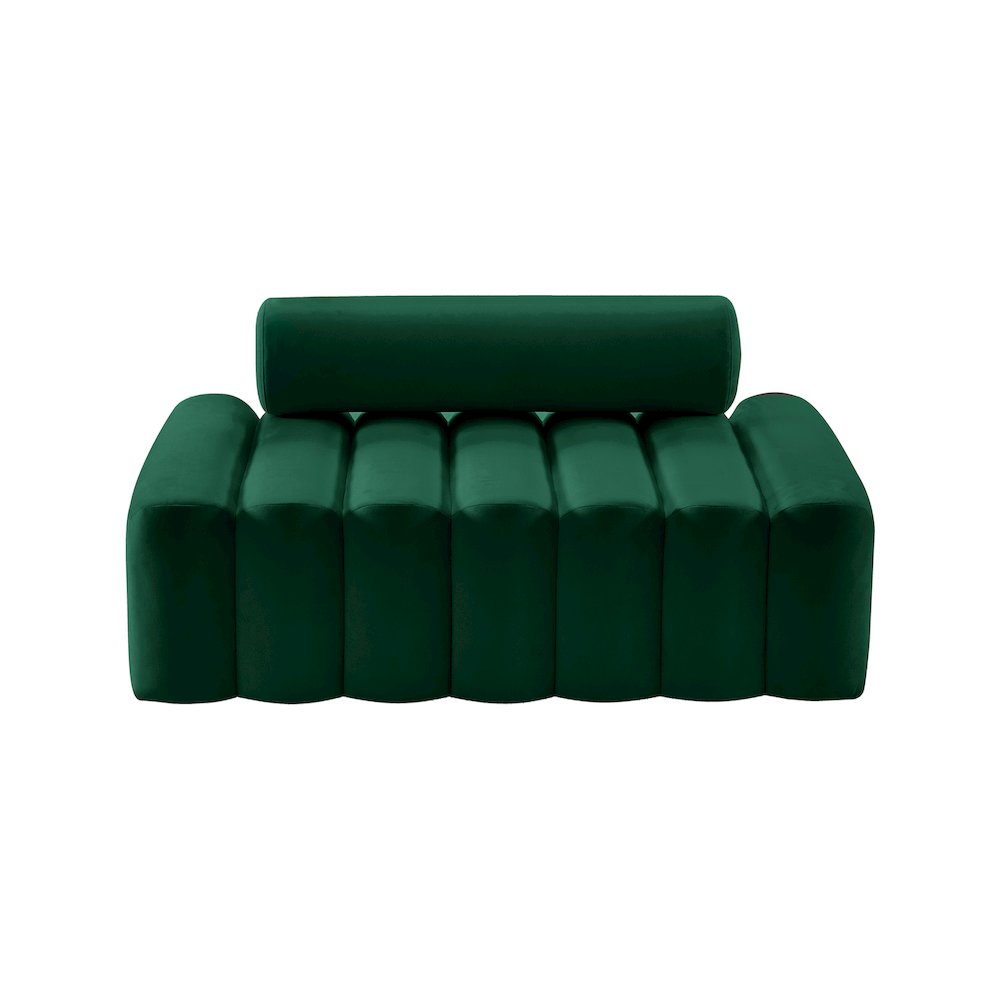 Melody Green Velvet Loveseat. Picture 4