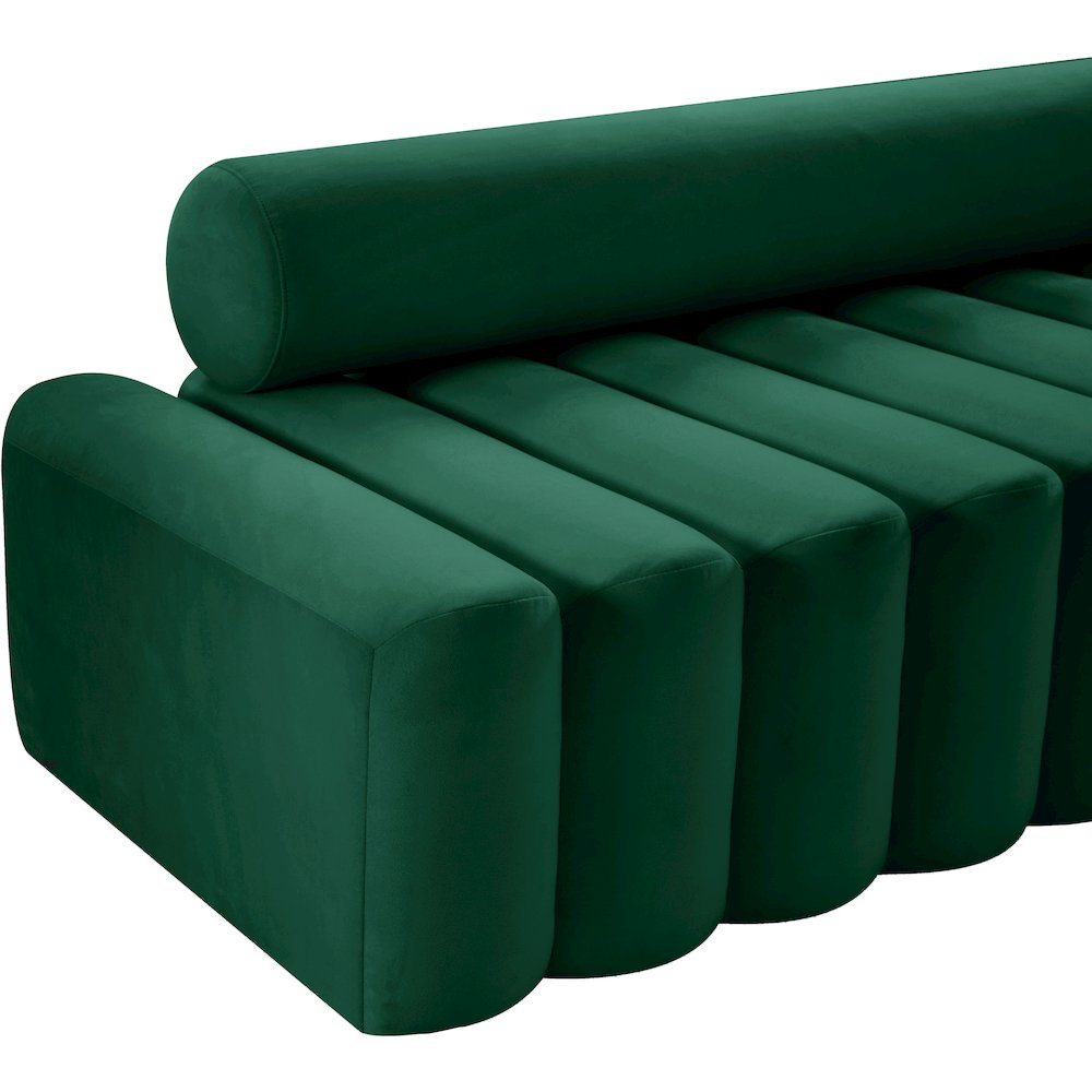 Melody Green Velvet Loveseat. Picture 5
