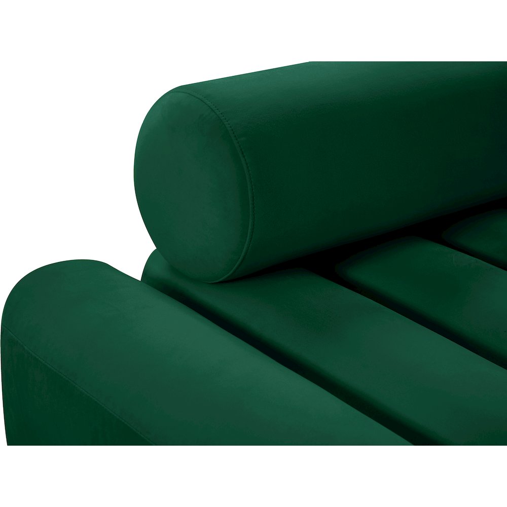 Melody Green Velvet Loveseat. Picture 8