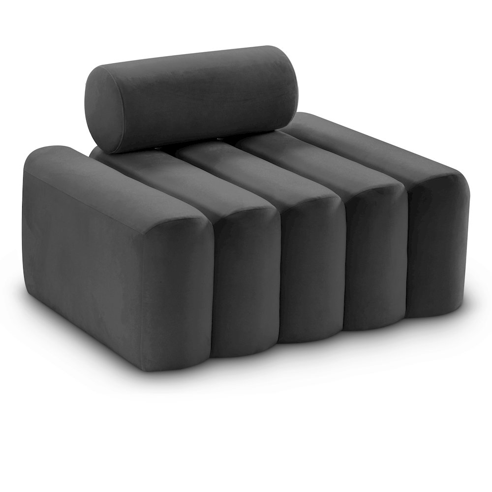 Melody Grey Velvet Chair. Picture 1