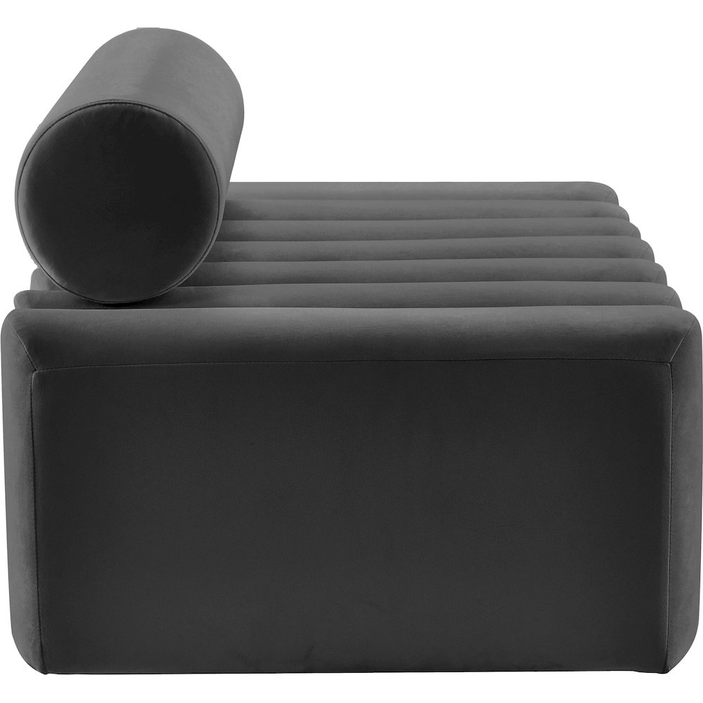 Melody Grey Velvet Loveseat. Picture 3