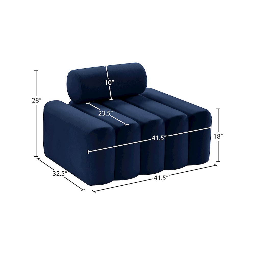 Melody Navy Velvet Chair. Picture 11