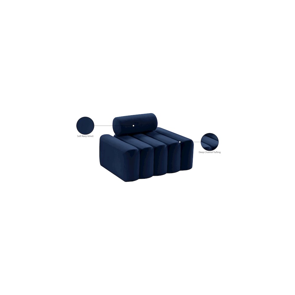 Melody Navy Velvet Chair. Picture 12