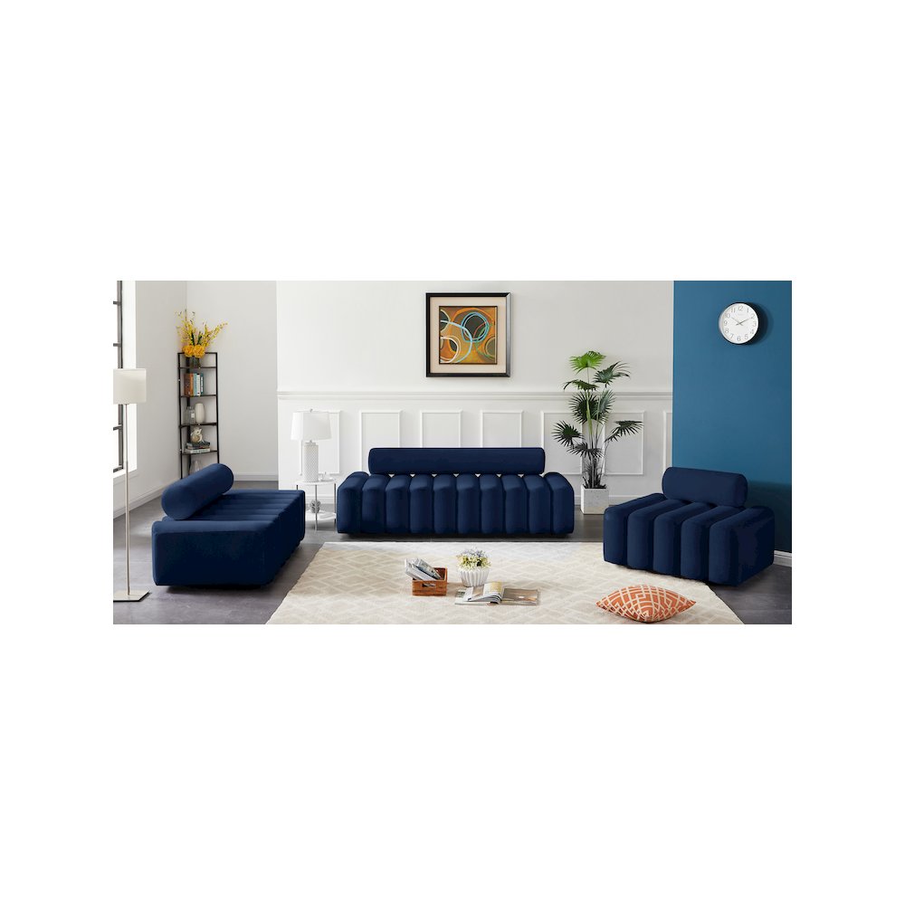 Melody Navy Velvet Chair. Picture 9