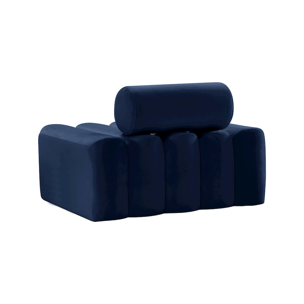 Melody Navy Velvet Chair. Picture 2
