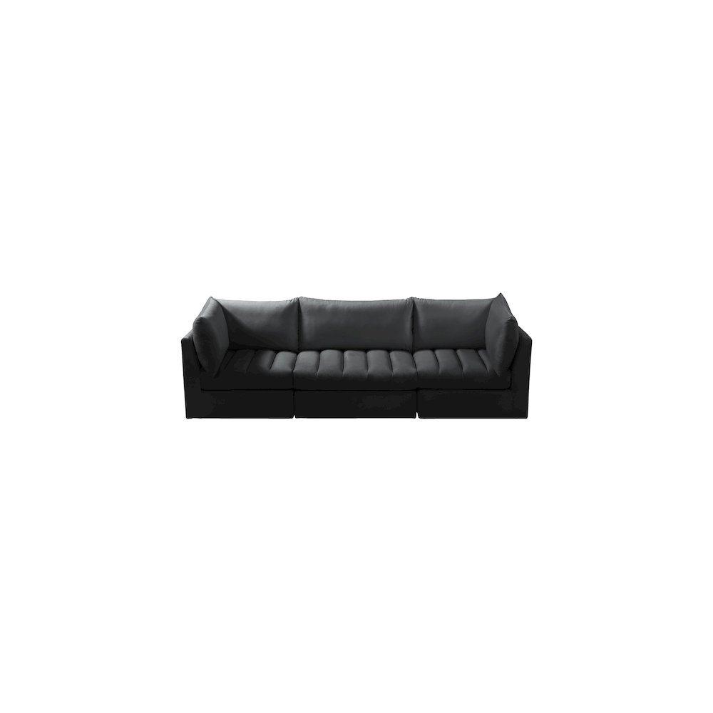 Jacob Black Velvet Modular Sofa. Picture 4
