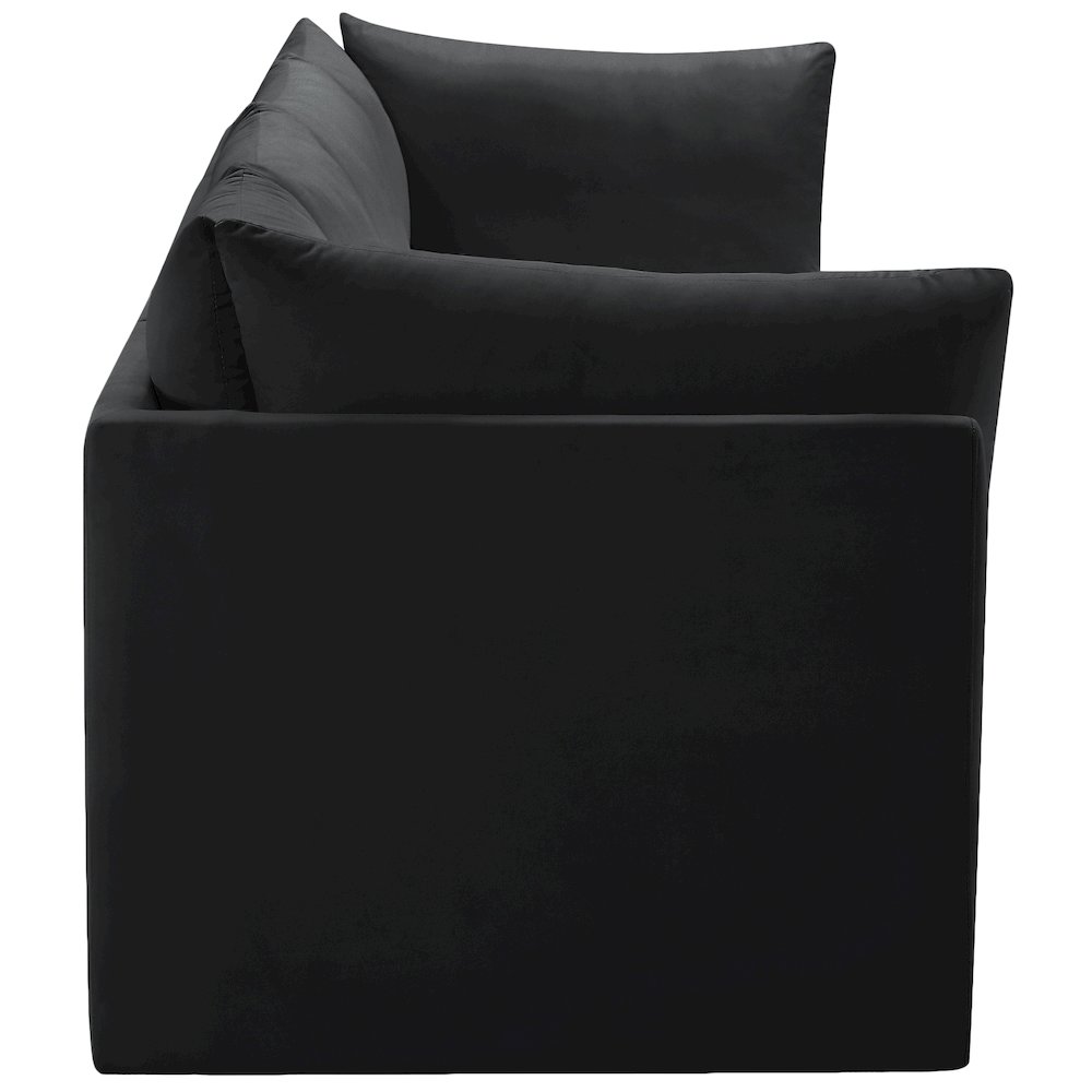 Jacob Black Velvet Modular Sofa. Picture 5