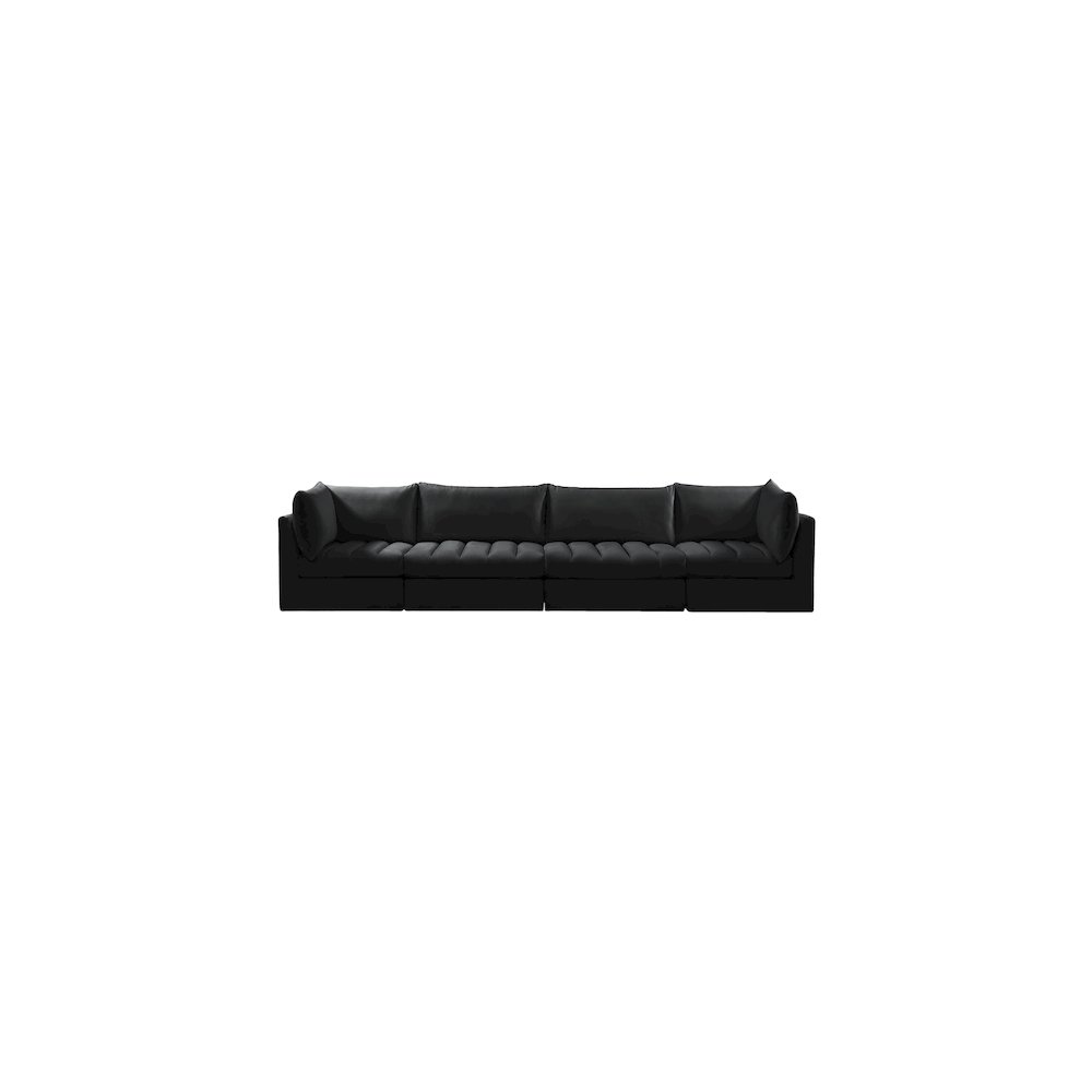 Jacob Black Velvet Modular Sofa. Picture 3