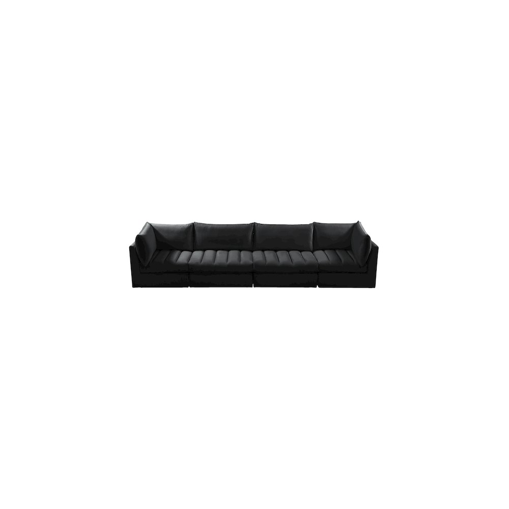 Jacob Black Velvet Modular Sofa. Picture 4