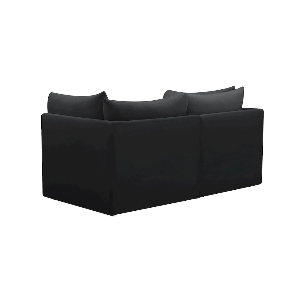 Jacob Black Velvet Modular Sofa. Picture 2
