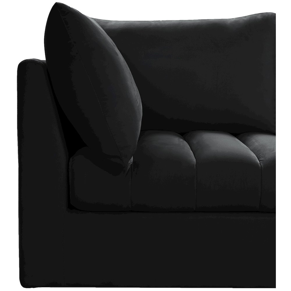 Jacob Black Velvet Modular Sofa. Picture 6