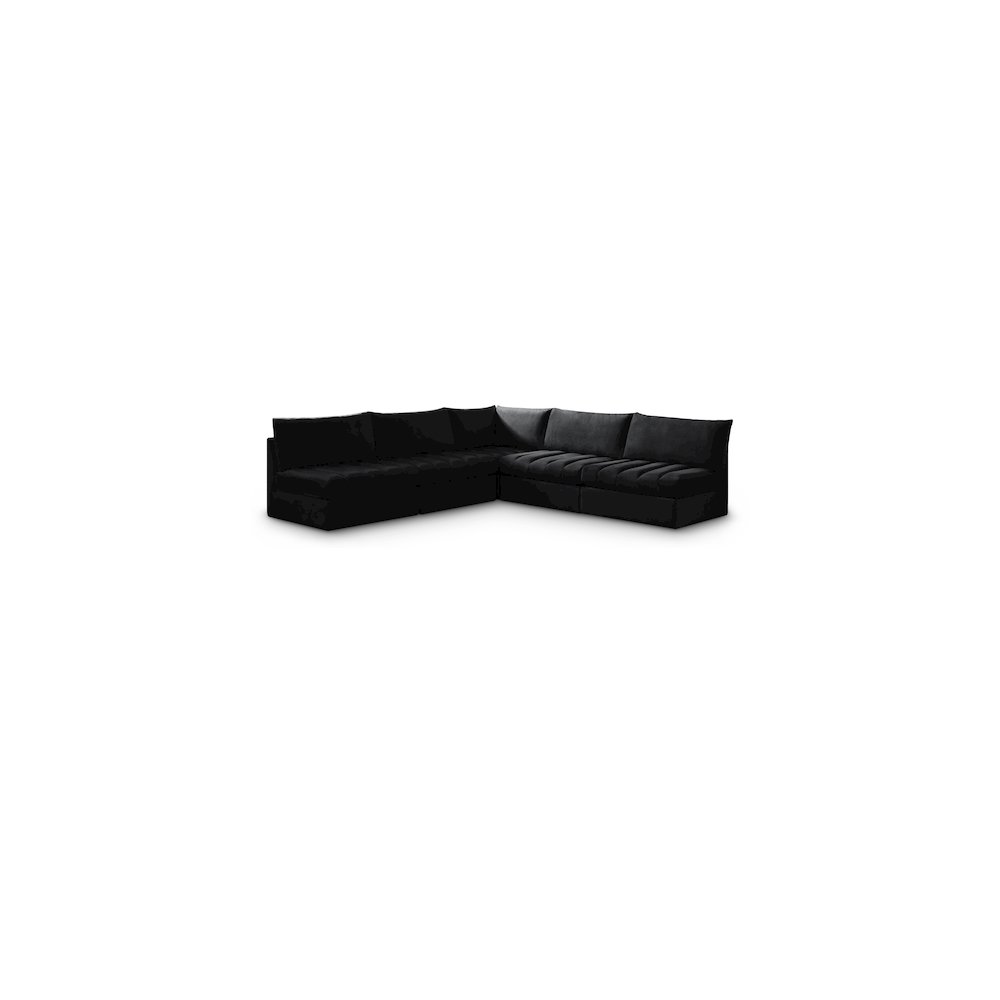 Jacob Black Velvet Modular Sectional. Picture 1