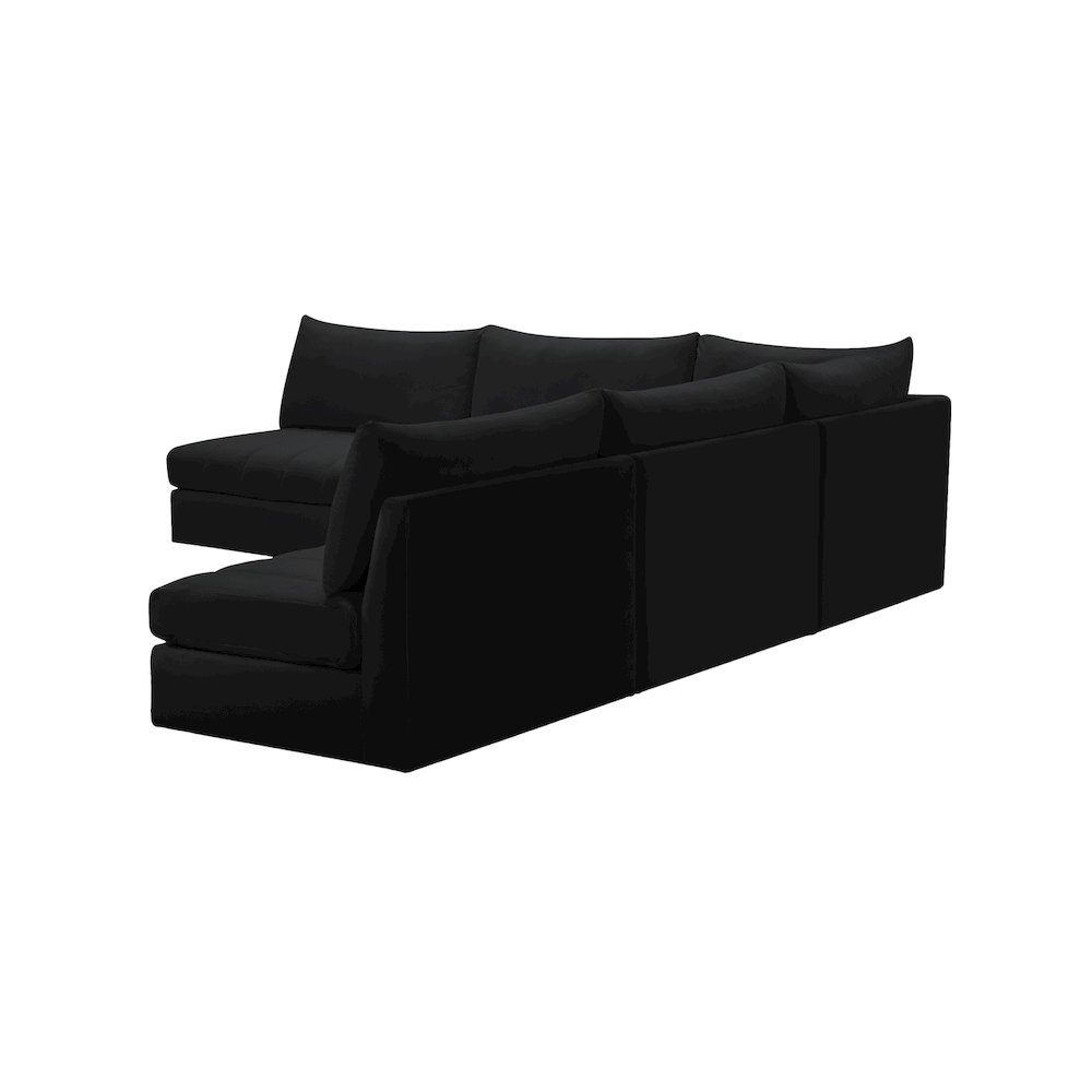 Jacob Black Velvet Modular Sectional. Picture 3
