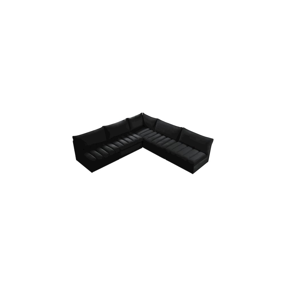 Jacob Black Velvet Modular Sectional. Picture 4