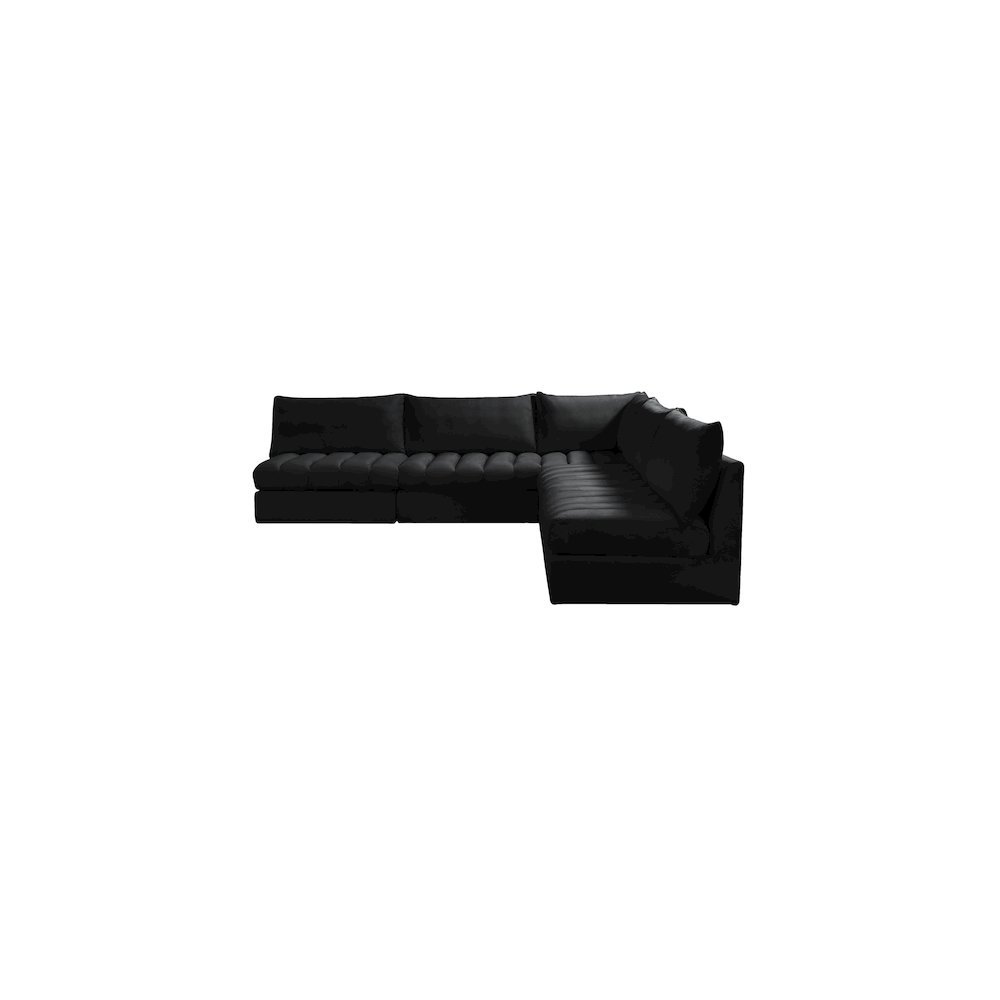 Jacob Black Velvet Modular Sectional. Picture 5