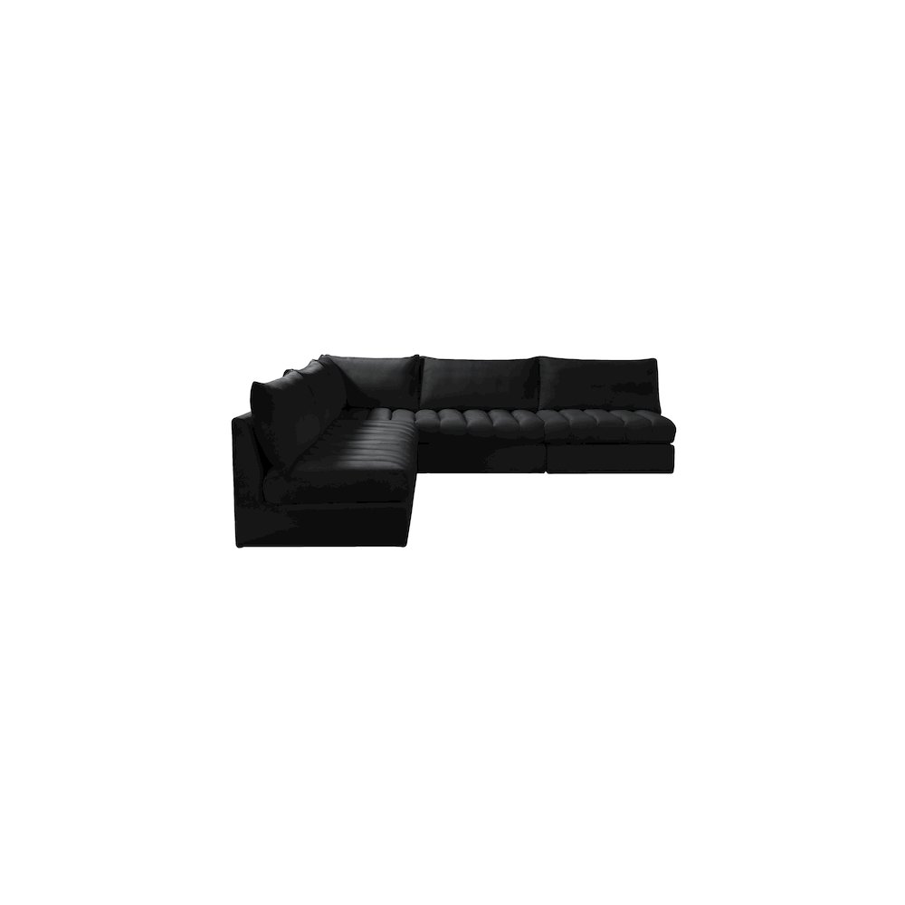 Jacob Black Velvet Modular Sectional. Picture 6