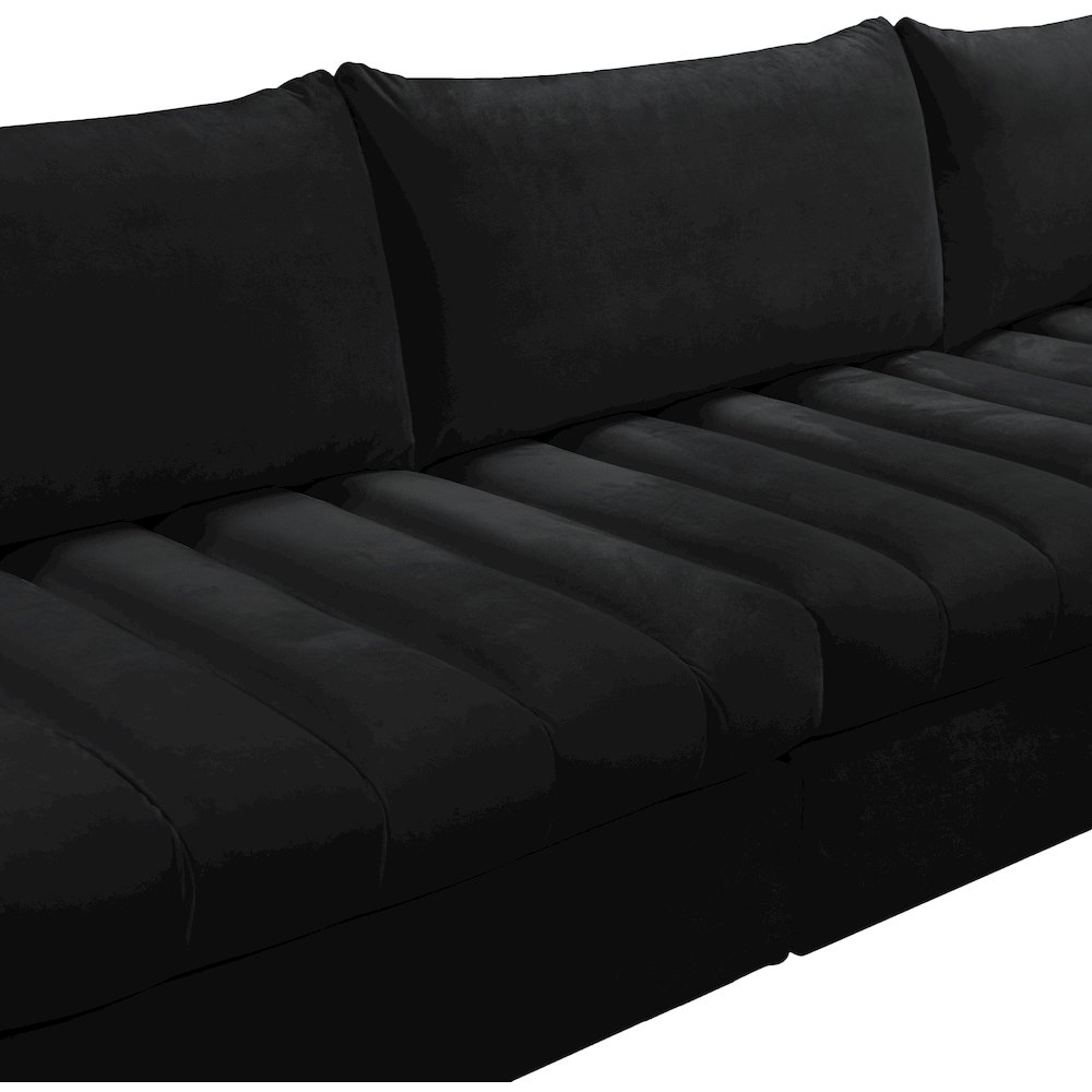 Jacob Black Velvet Modular Sectional. Picture 8