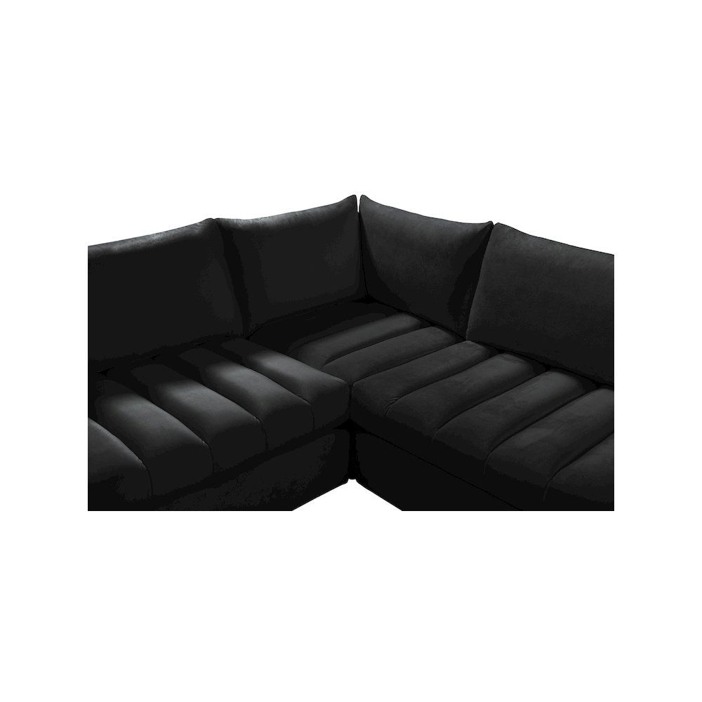 Jacob Black Velvet Modular Sectional. Picture 9
