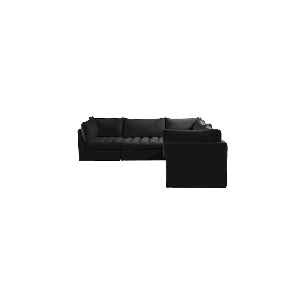 Jacob Black Velvet Modular Sectional. Picture 4