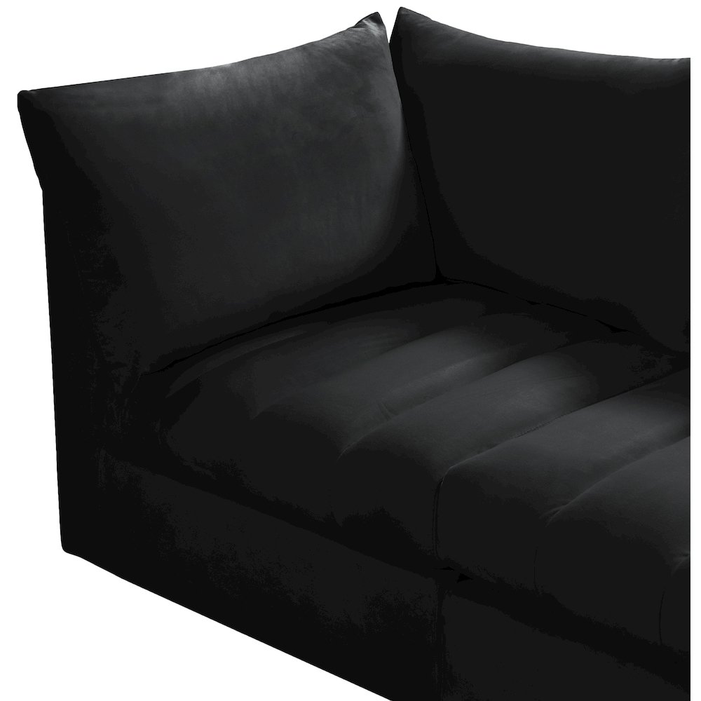 Jacob Black Velvet Modular Sectional. Picture 7