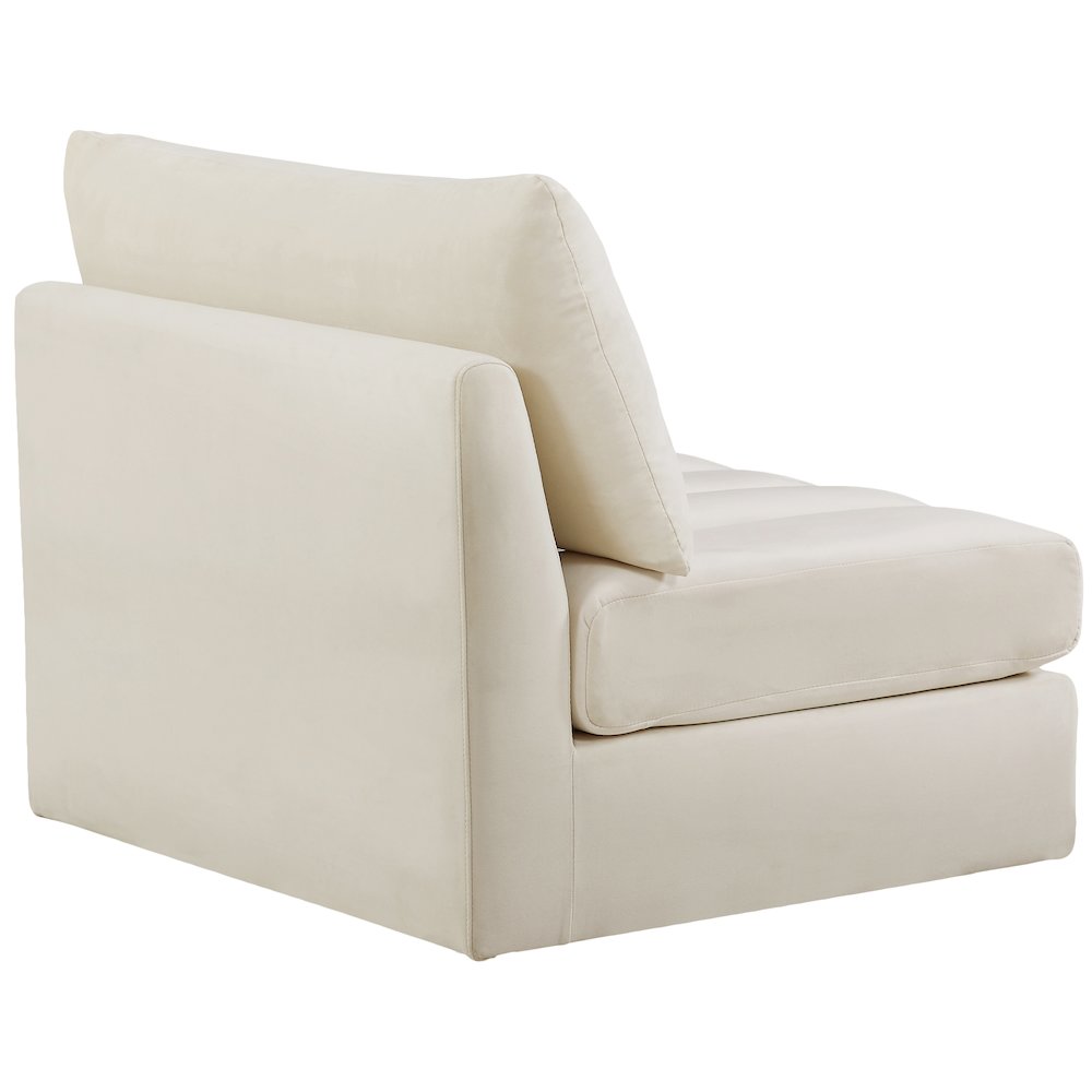Jacob Cream Velvet Armless. Picture 2