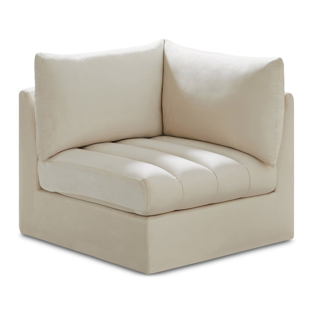 Jacob Cream Velvet Corner. Picture 1