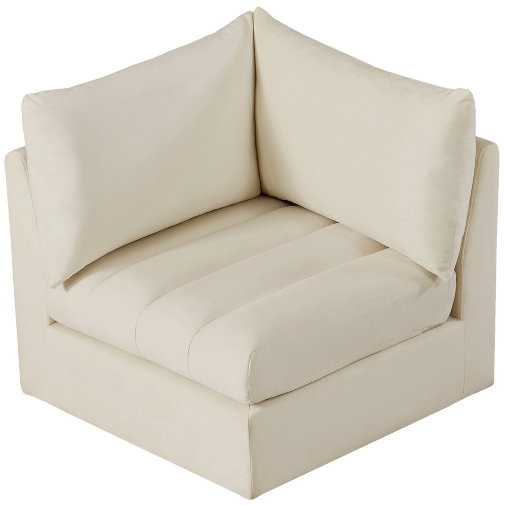Jacob Cream Velvet Corner. Picture 3